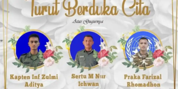 Diserang Zionis, Tiga Prajurit TNI Gugur di Lebanon
